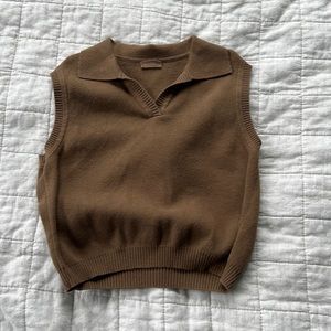 Cropped sweater vest